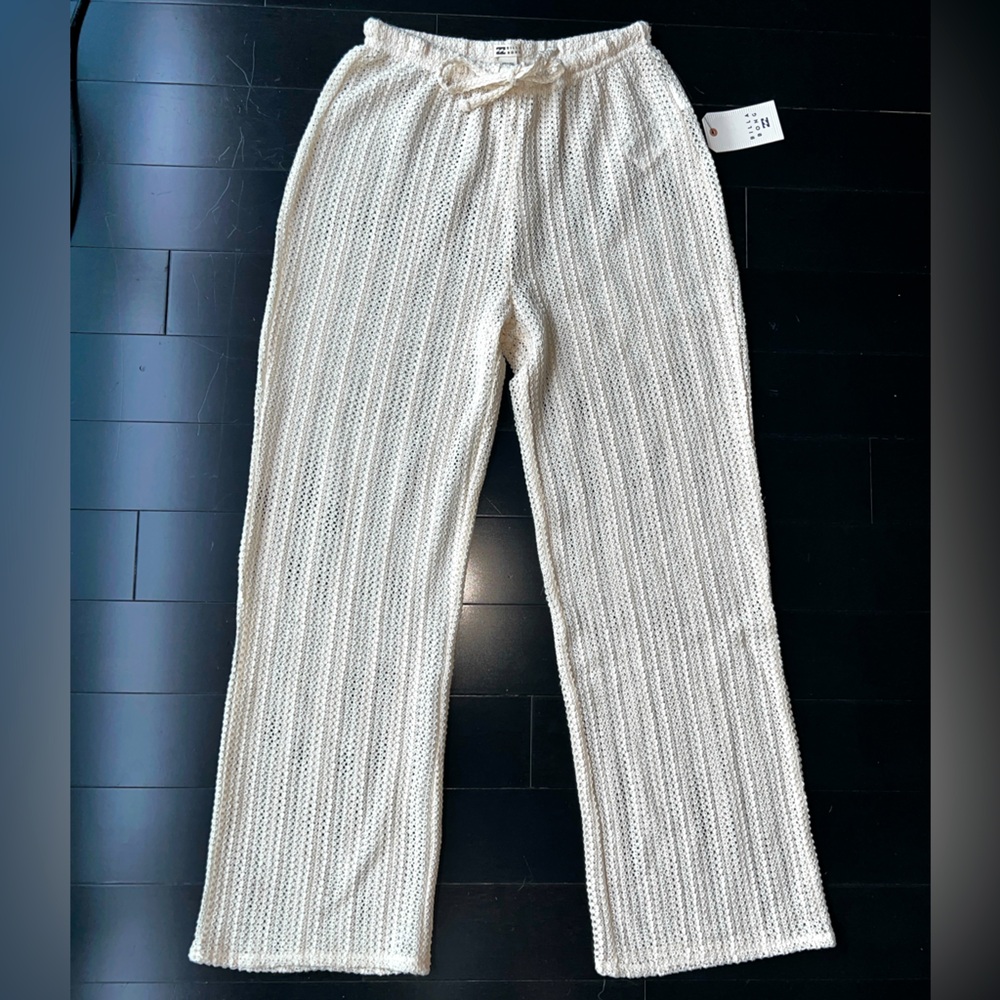 BRAND NEW BillaBong Crochet Knit Beach Cover Up Pants NWT originally